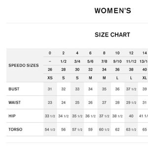 adidas swimwear size chart